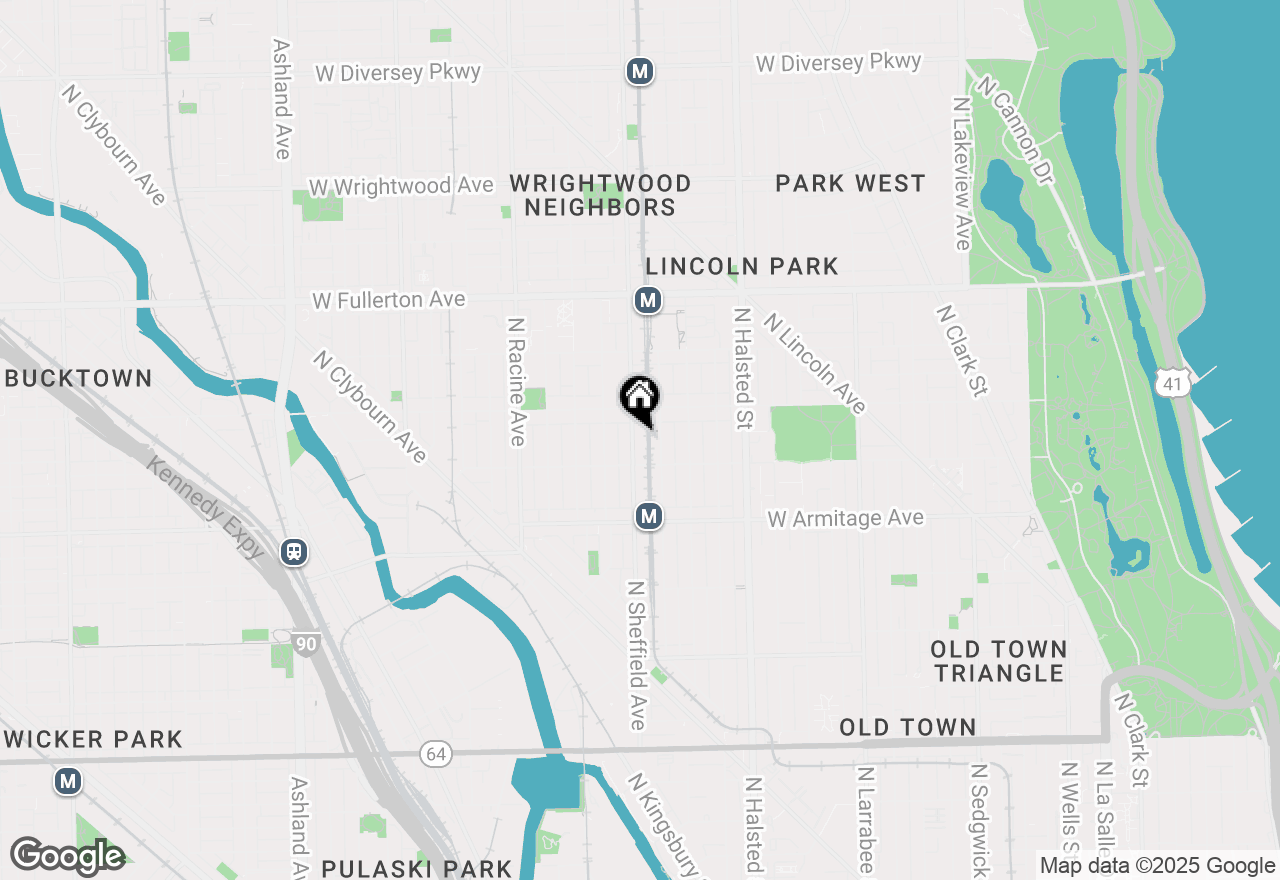 Map of 2127 N Sheffield Avenue #1, Chicago, IL 60614