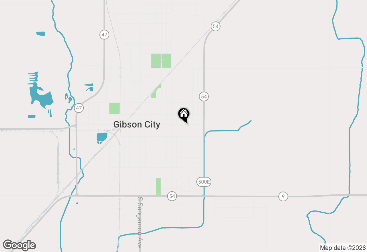 Map of 102 S Wood Street, Gibson City, IL 60936