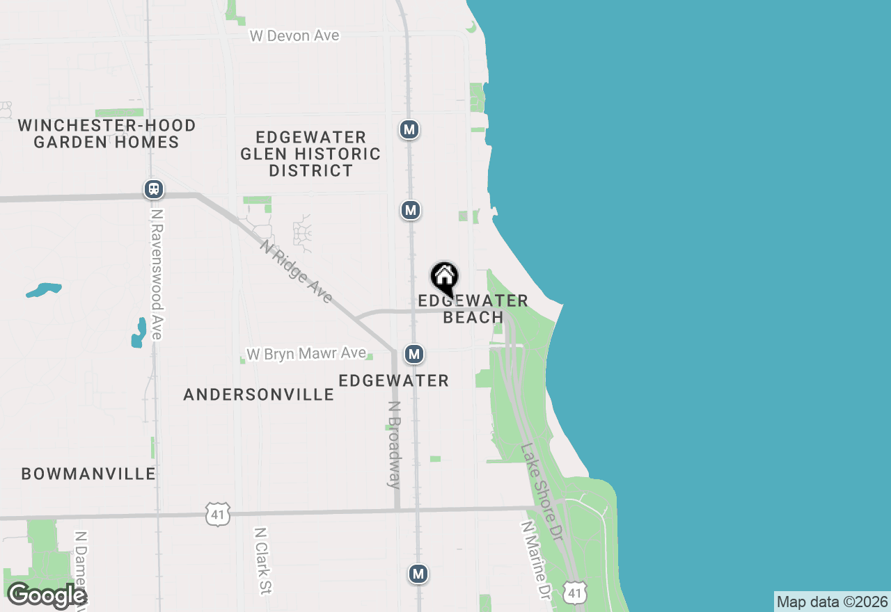 Map of 1040 W Hollywood Avenue #101, Chicago, IL 60660