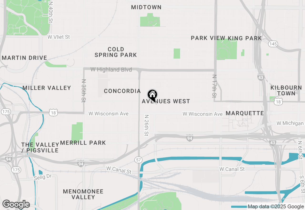 Map of 745 N 25th St, Milwaukee, WI 53233