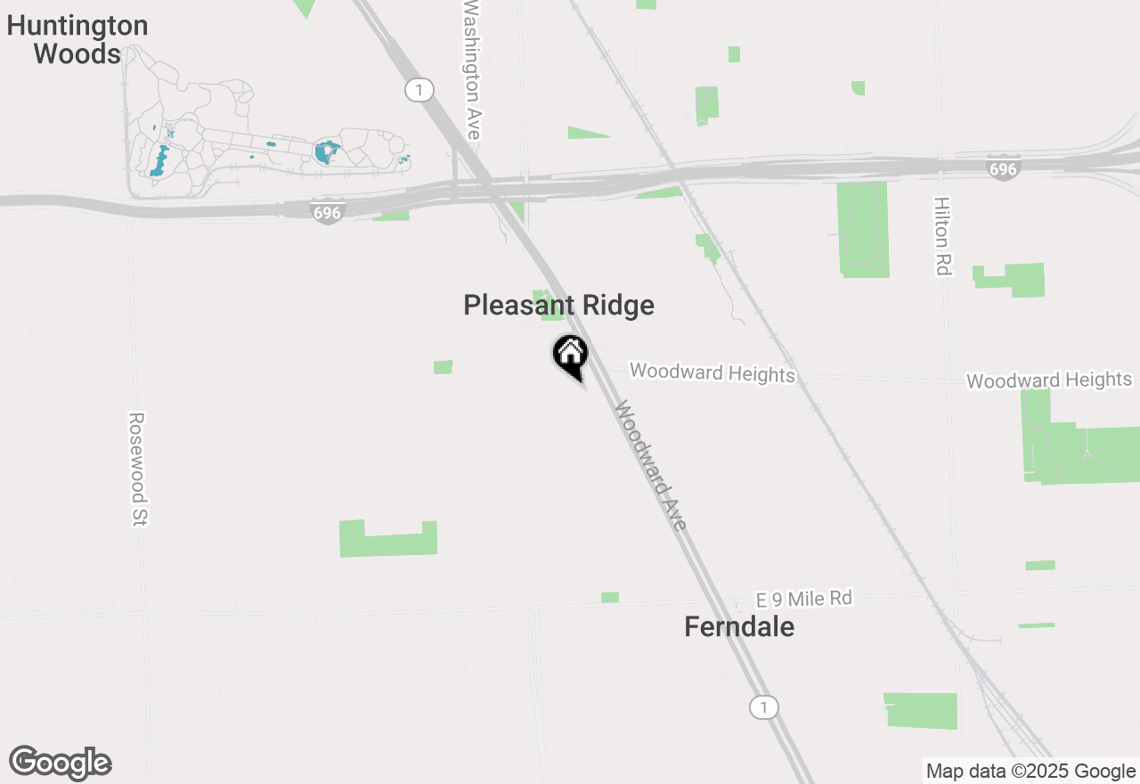 Map of 7 Cambridge Boulevard, Pleasant Ridge, MI 48069