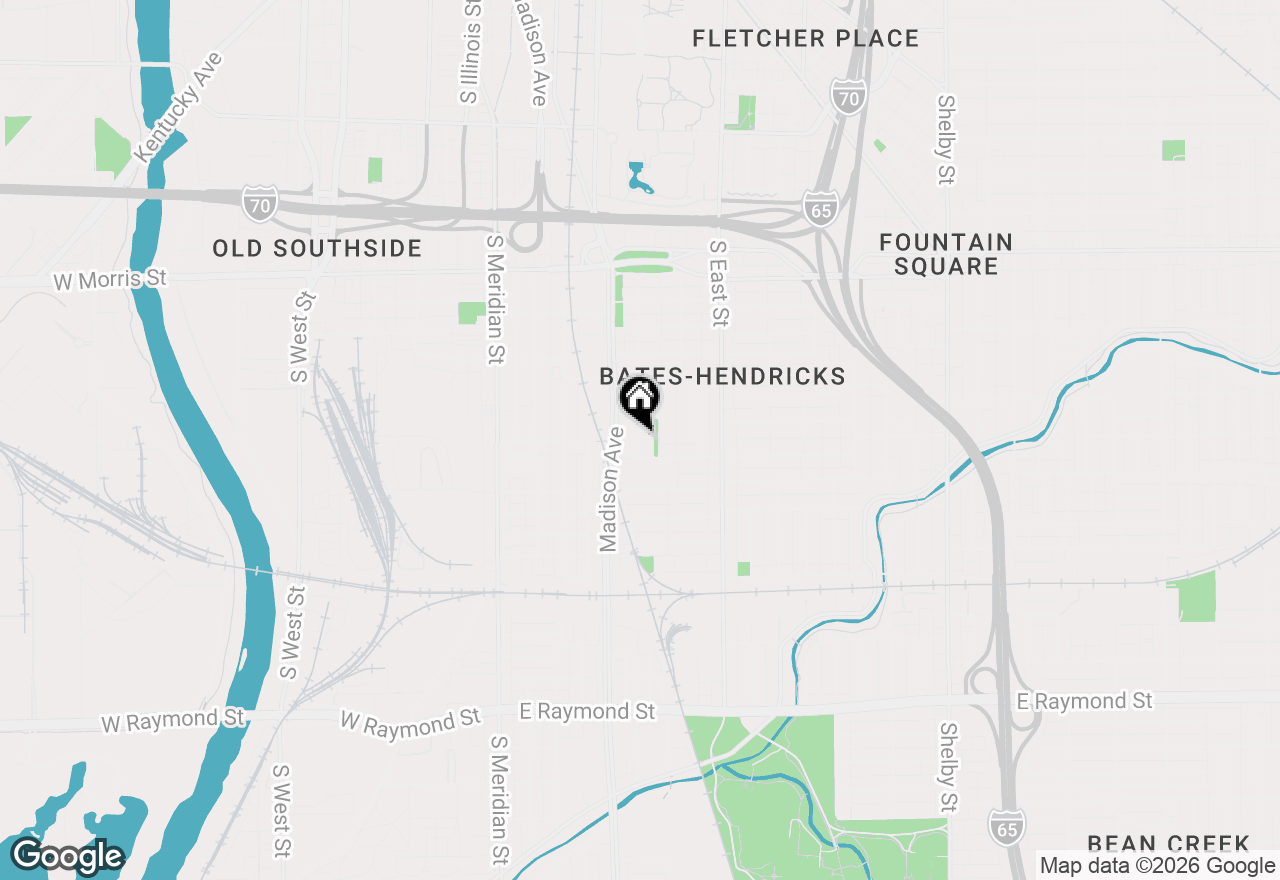 Map of 1529 Kennington Street, Indianapolis, IN 46225