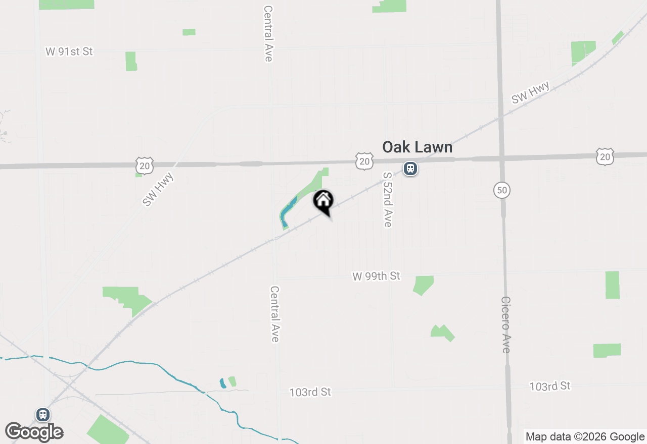Map of 5416 Franklin Avenue, Oak Lawn, IL 60453