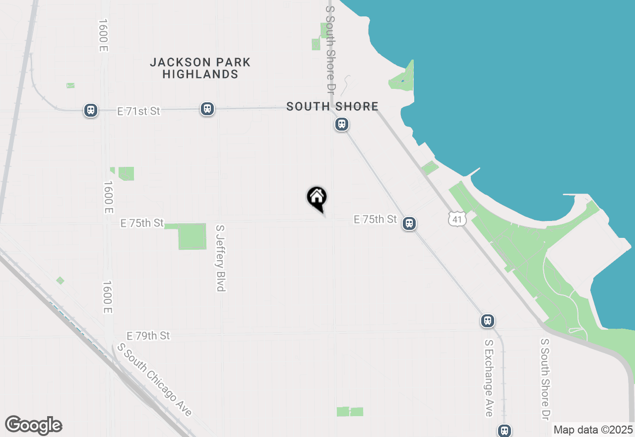 Map of 2324 E 75th Street, Chicago, IL 60649