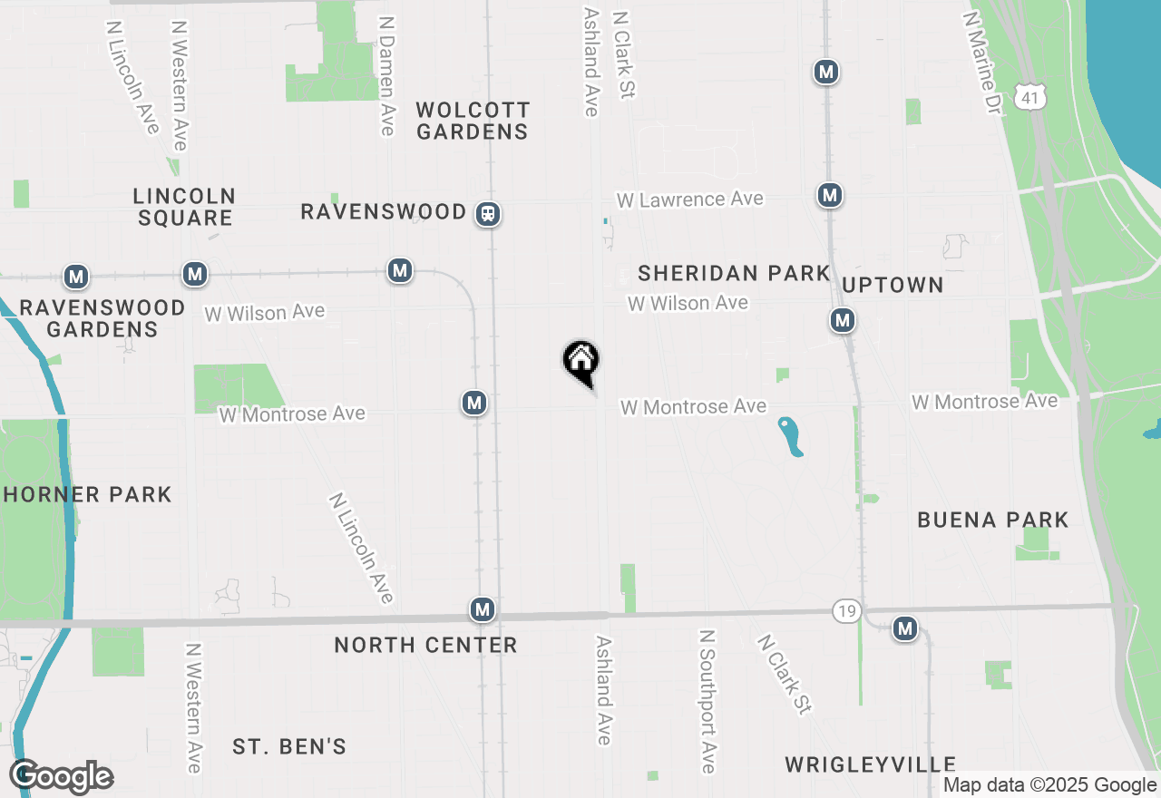 Map of 1616 W Montrose Avenue #2G, Chicago, IL 60613