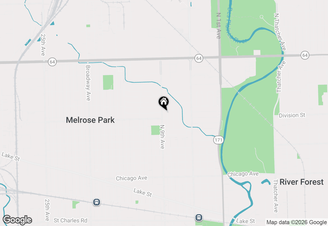 Map of 1531 N 9th Avenue, Melrose Park, IL 60160