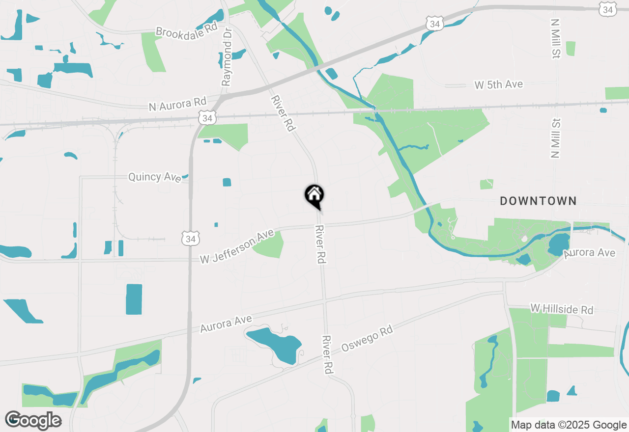 Map of 117 S River Road, Naperville, IL 60540