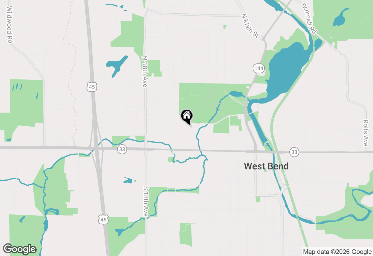 Map of 530 N Silverbrook Dr #335, West Bend, WI 53090