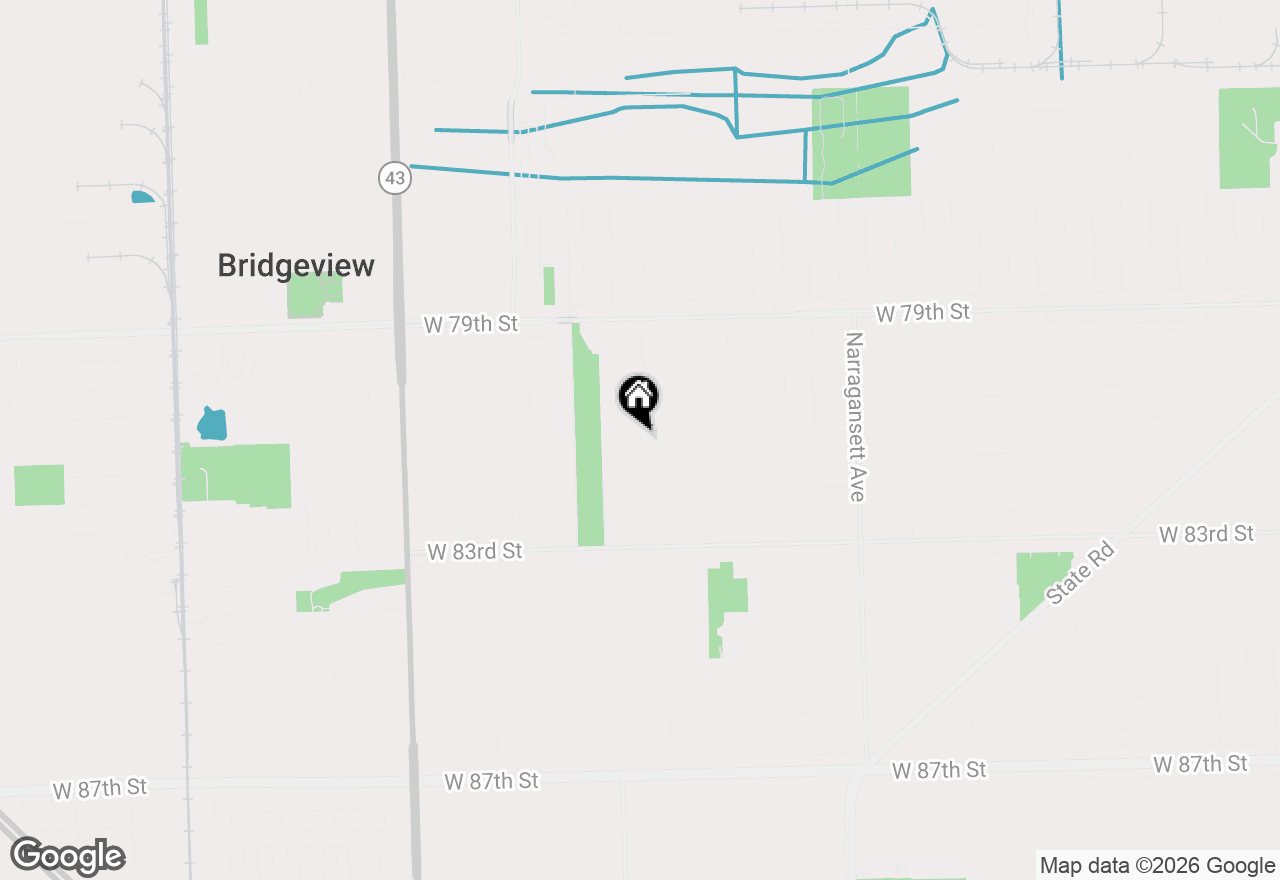 Map of 8101 Oak Park Avenue, Burbank, IL 60459