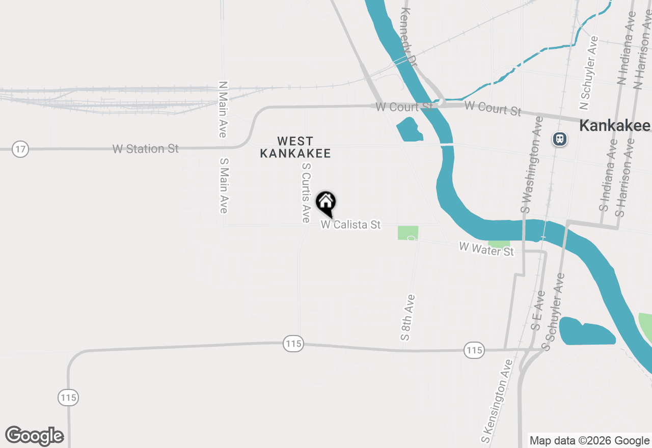 Map of 1495 W Calista Street, Kankakee, IL 60901