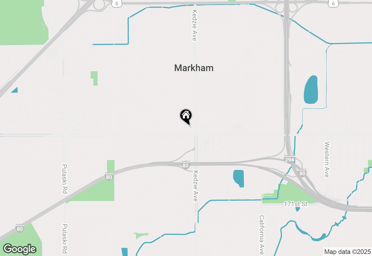 Map of 16632 Sawyer Avenue, Markham, IL 60428