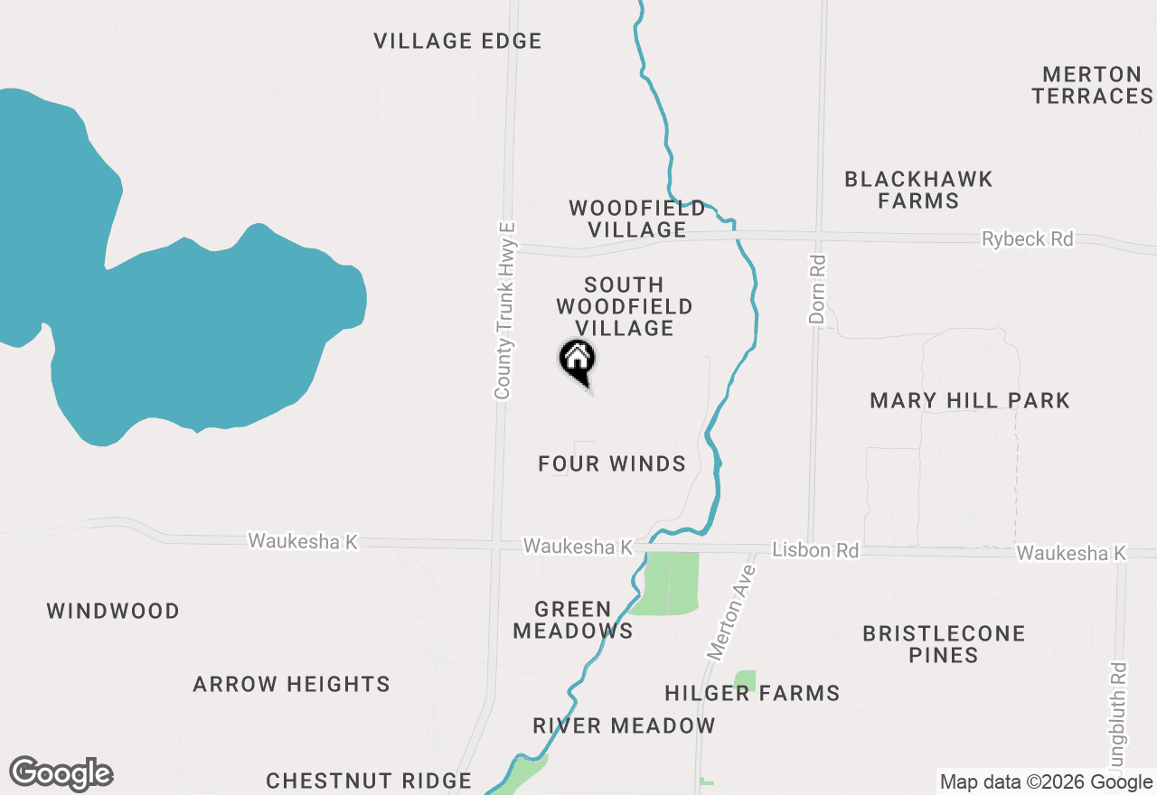 Map of 1260 Four Winds Way, Hartland, WI 53029