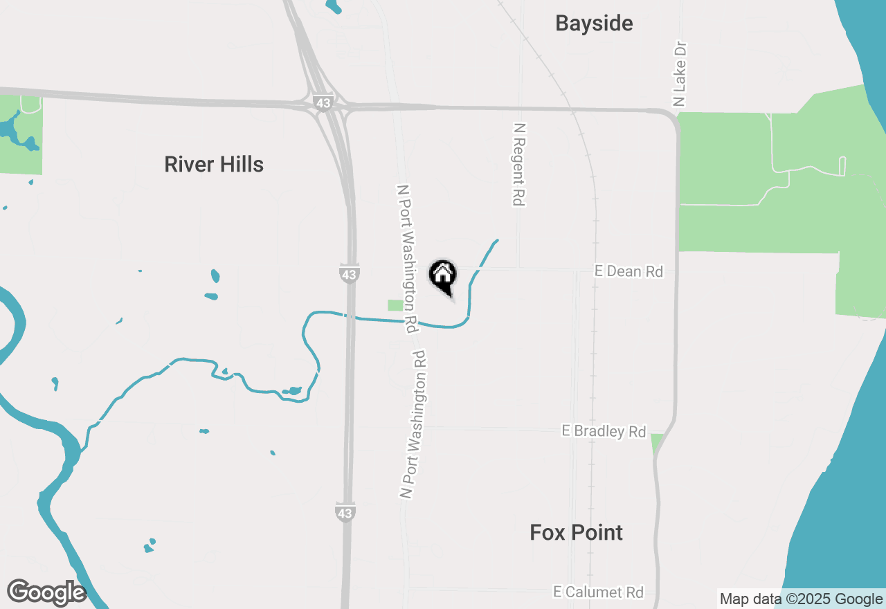 Map of 251 W Nokomis Ct, Fox Point, WI 53217