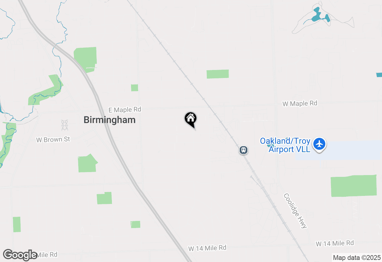 Map of 1795 Hazel Street, Birmingham, MI 48009