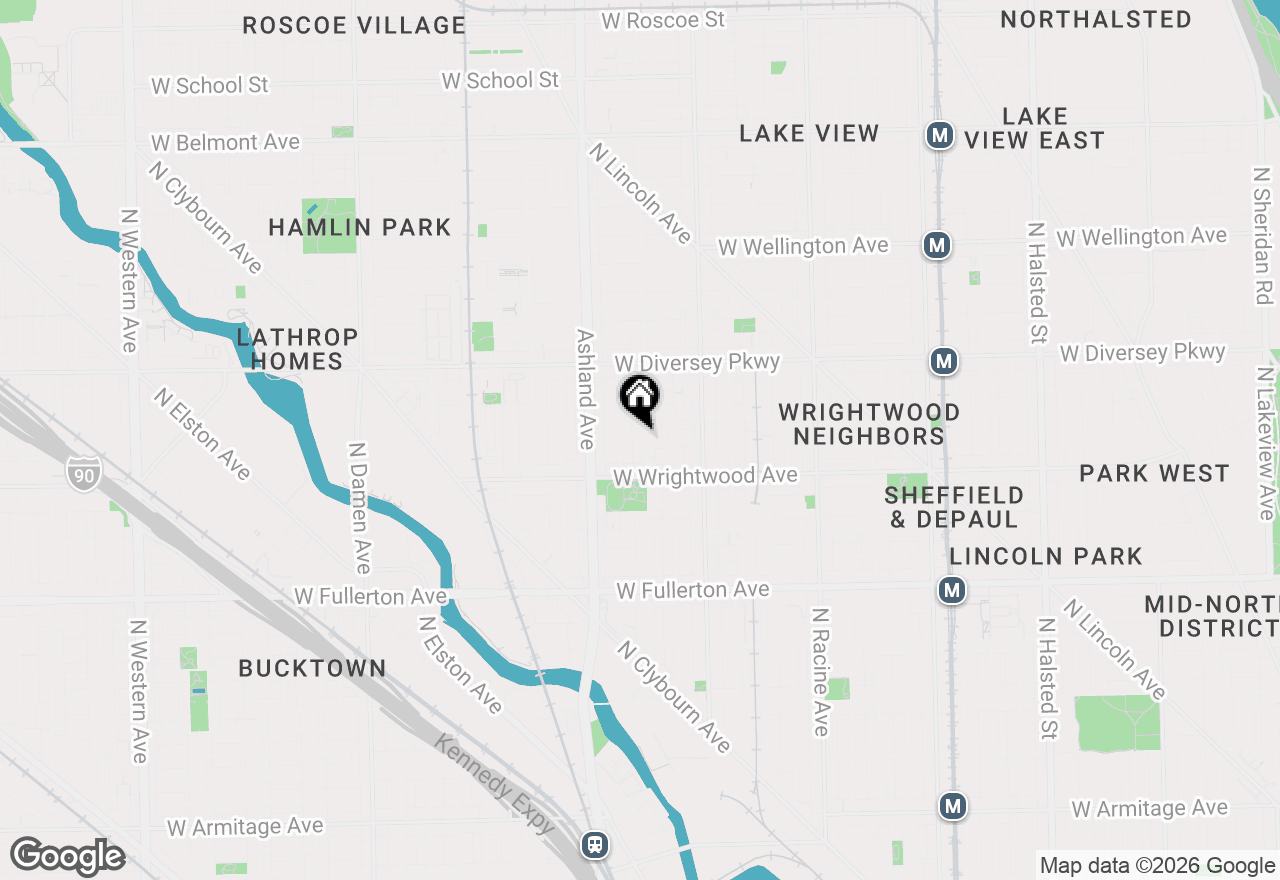 Map of 2640 N Greenview Avenue, Chicago, IL 60614