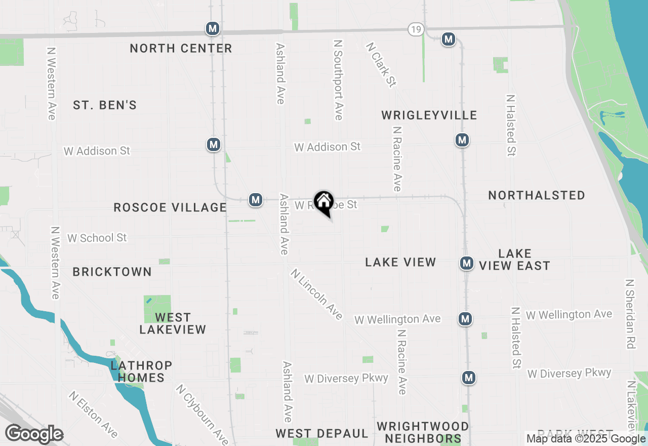 Map of 1437 W Henderson Street #3, Chicago, IL 60657