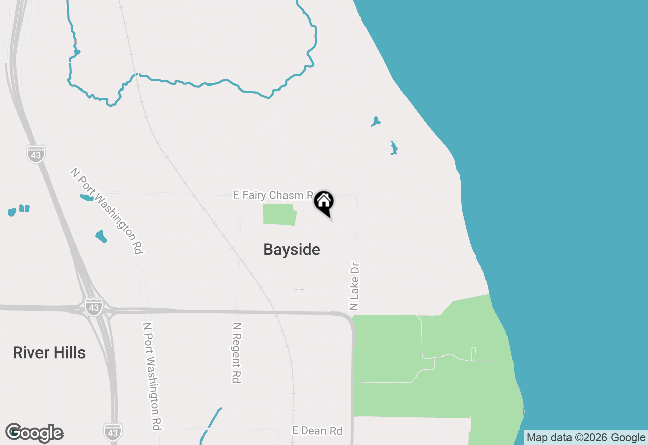 Map of 850 E Ellsworth Ln, Bayside, WI 53217