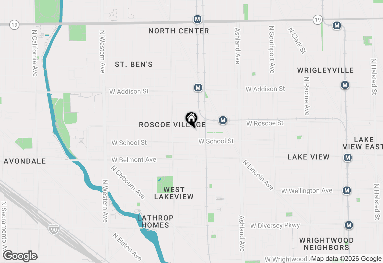 Map of 1844 W Henderson Street #SFH, Chicago, IL 60657