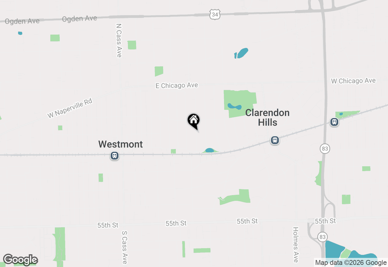 Map of 24 Arthur Avenue, Clarendon Hills, IL 60514
