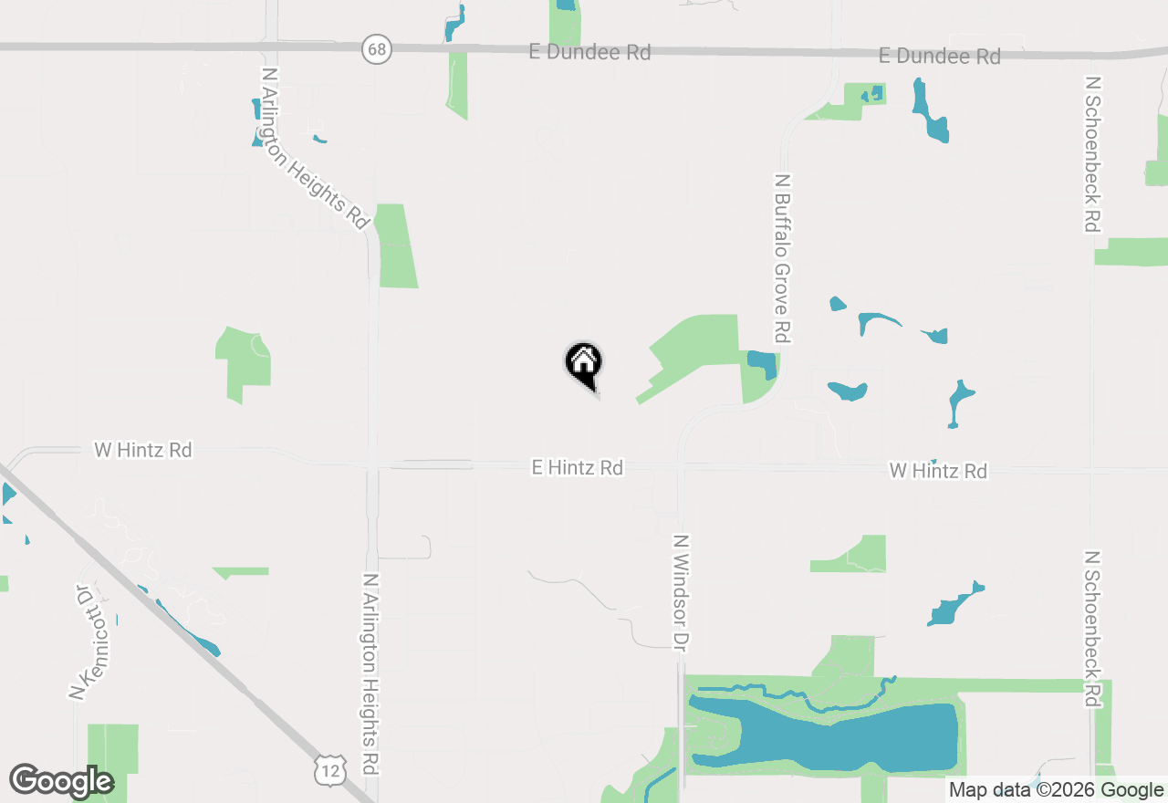 Map of 2806 N Dryden Place, Arlington Heights, IL 60004