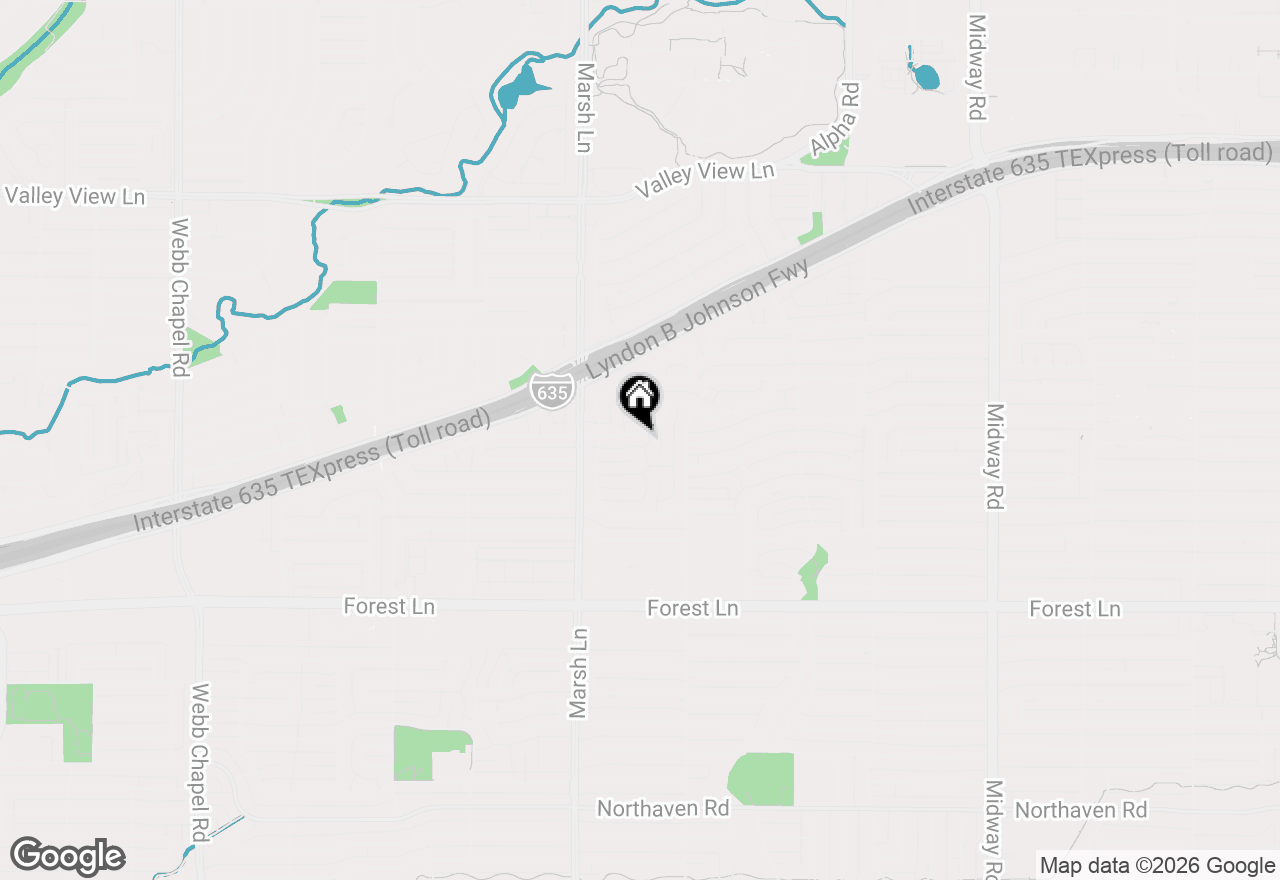 Map of 12450 High Meadow Drive, Dallas, TX 75244