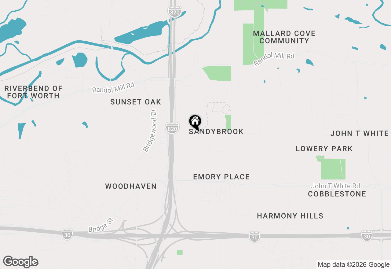Map of 6925 Sandstone Court, Fort Worth, TX 76120