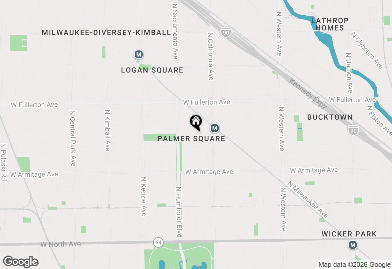 Map of 2859 W Palmer Street #3E, Chicago, IL 60647