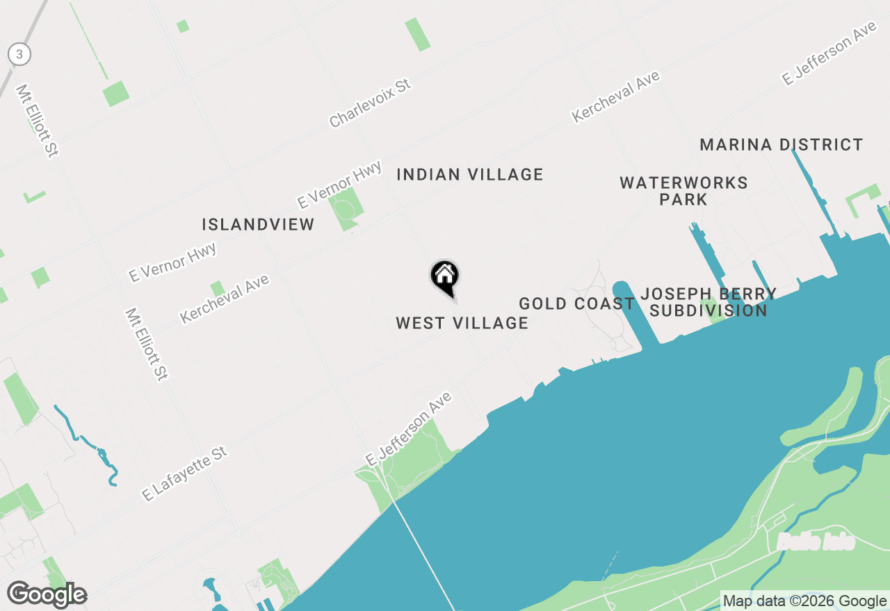 Map of 1071 Van Dyke Street #2, Detroit, MI 48214