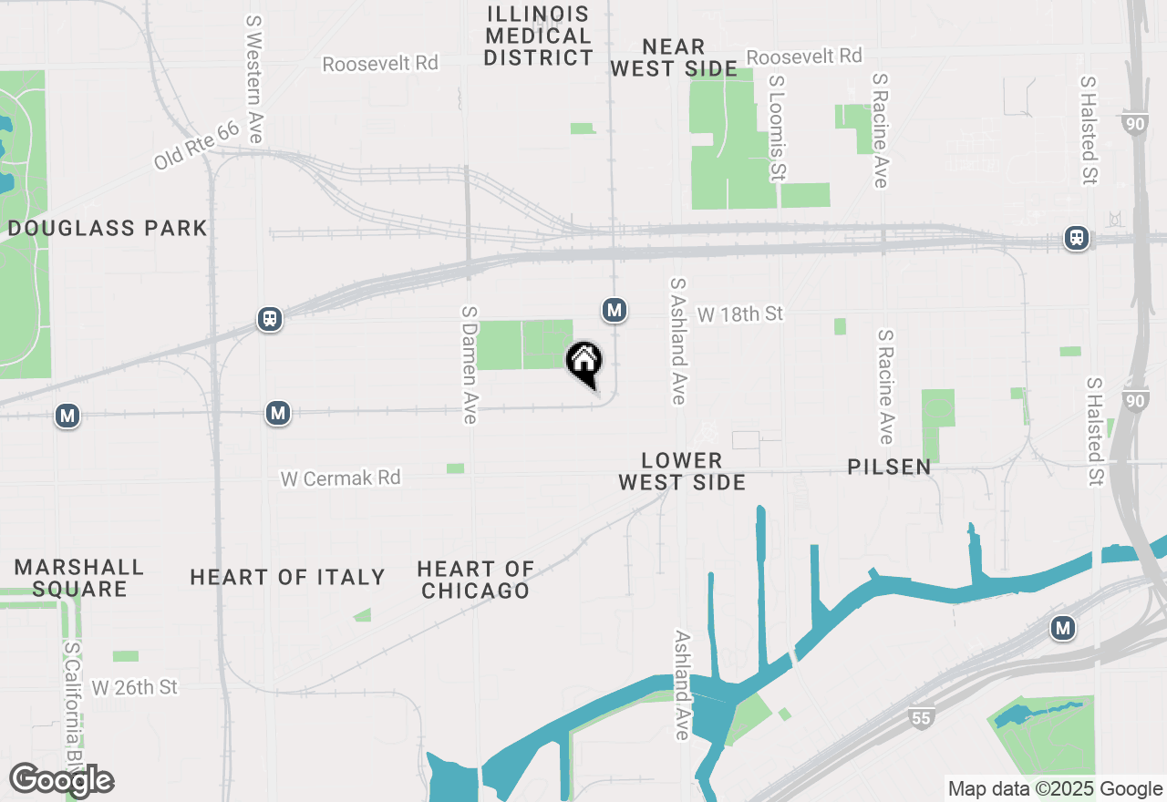Map of 1751 W Cullerton Street #2F, Chicago, IL 60608