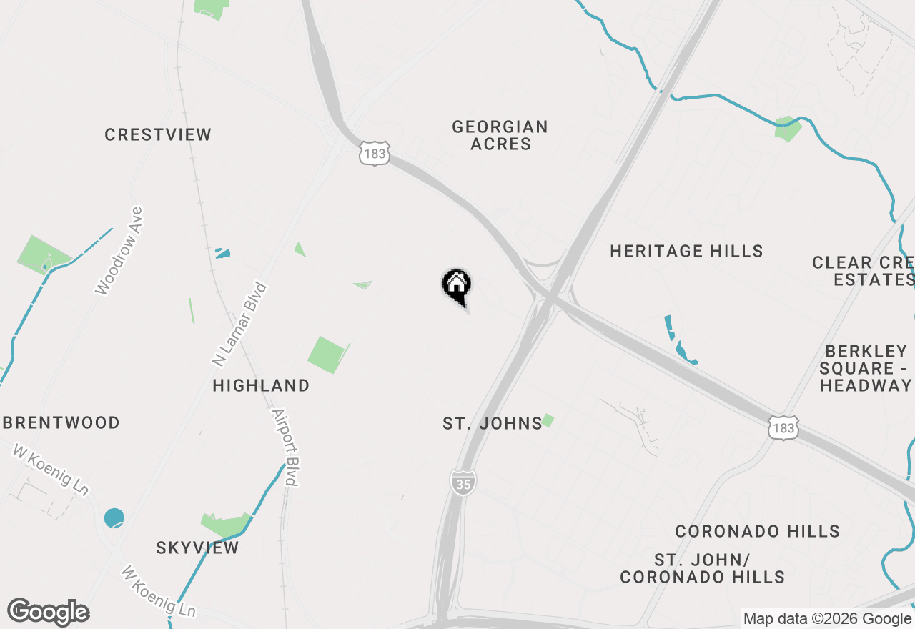 Map of 400 Delmar Ave, Austin, TX 78752