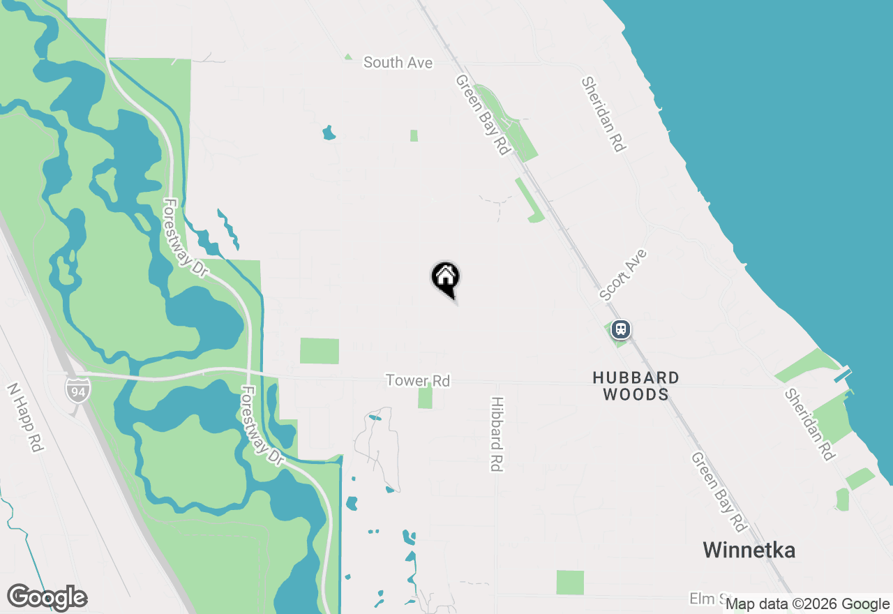 Map of 1351 Scott Avenue, Winnetka, IL 60093