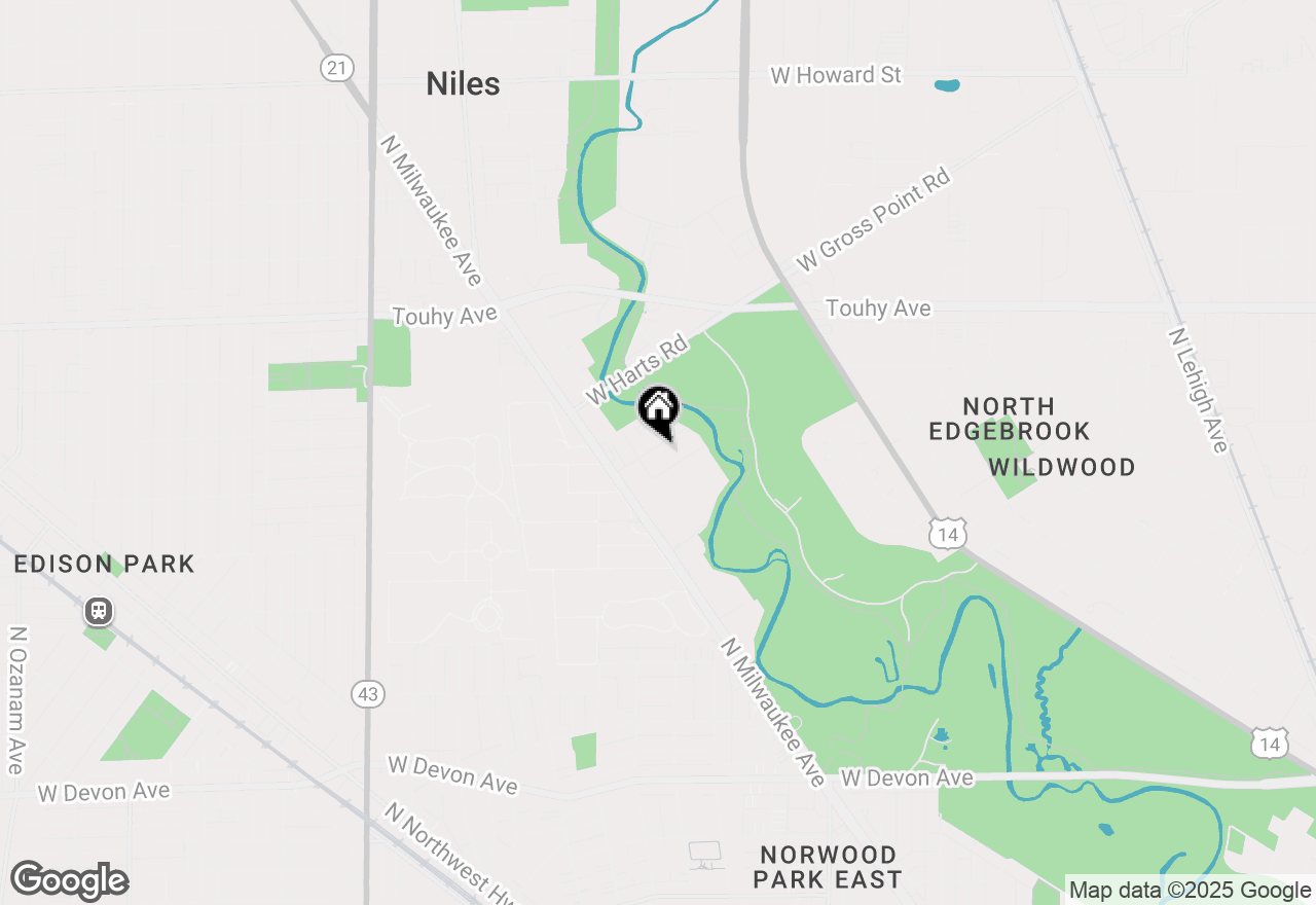 Map of 6541 W Ebinger Drive, Niles, IL 60714