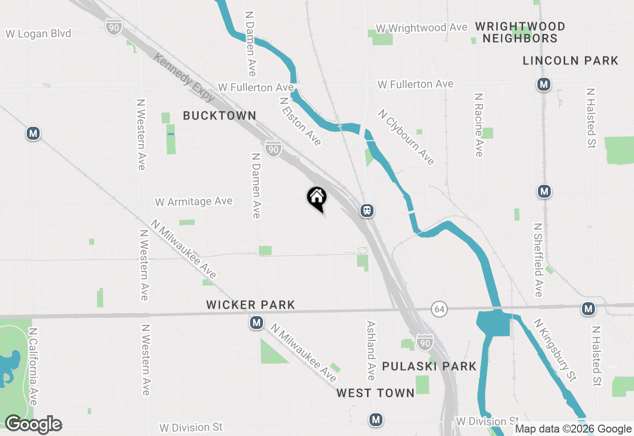 Map of 1915 N Wood Street, Chicago, IL 60622