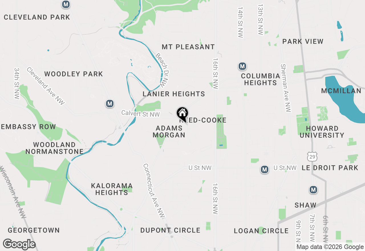 Map of 2380 Champlain Street Nw #202, Washington, DC 20009