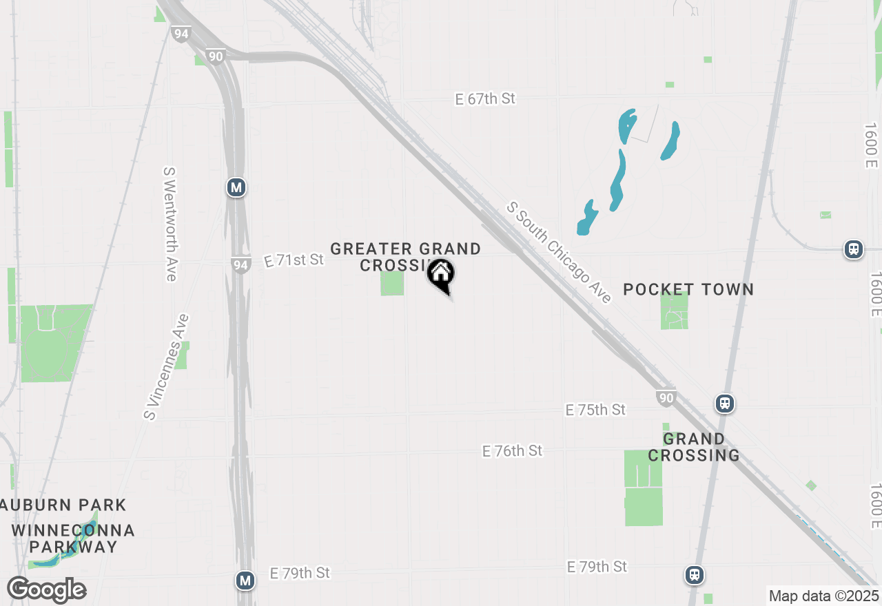 Map of 7208 S Eberhart Avenue, Chicago, IL 60619