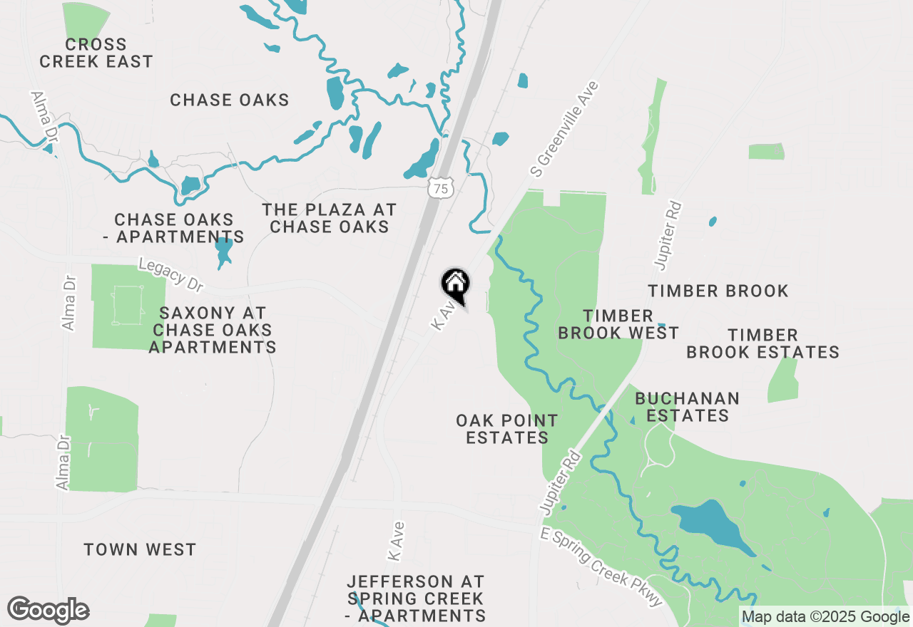 Map of 6812 K Avenue, Plano, TX 75074