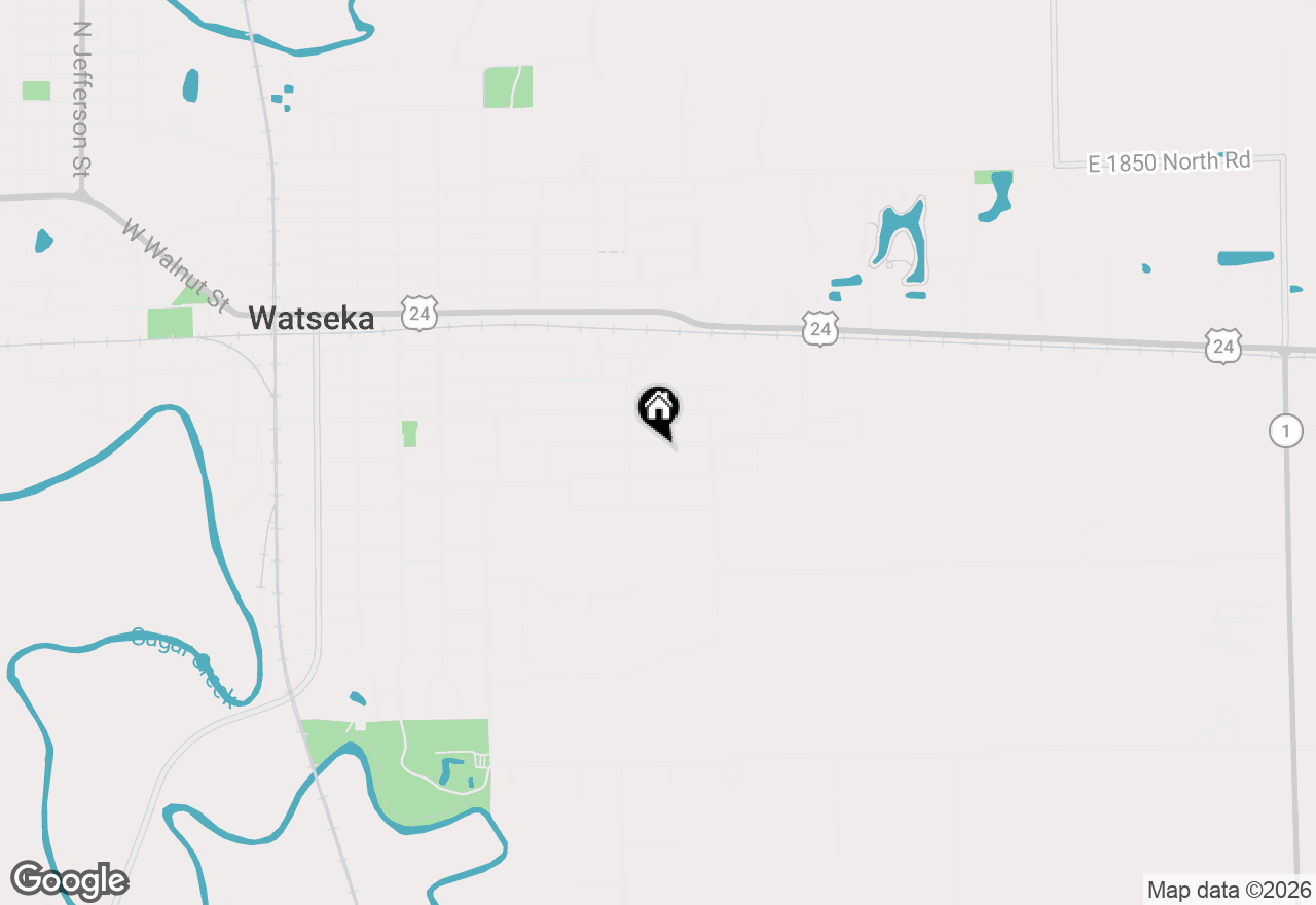 Map of 617 E Grant Street, Watseka, IL 60970