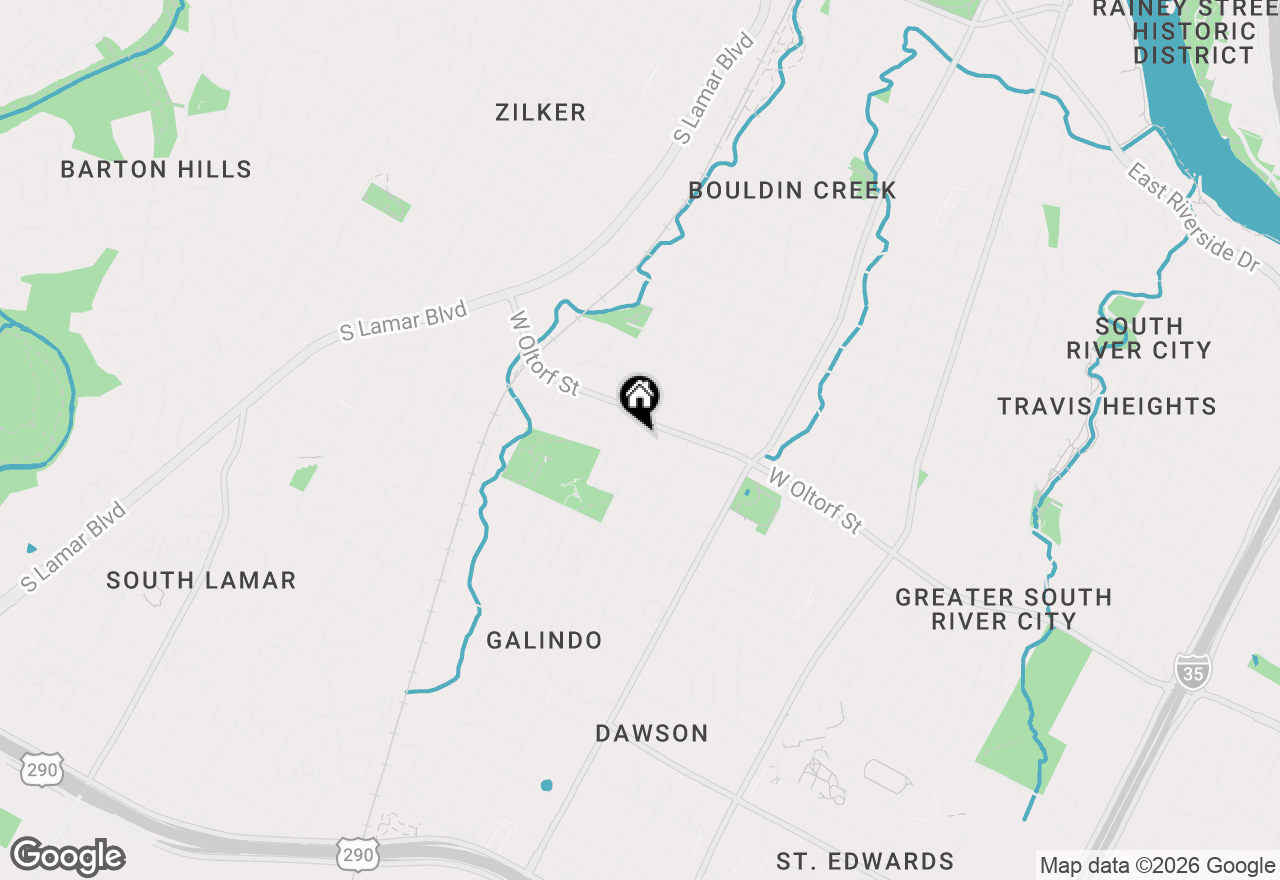 Map of 2411 S 5th St, Austin, TX 78704