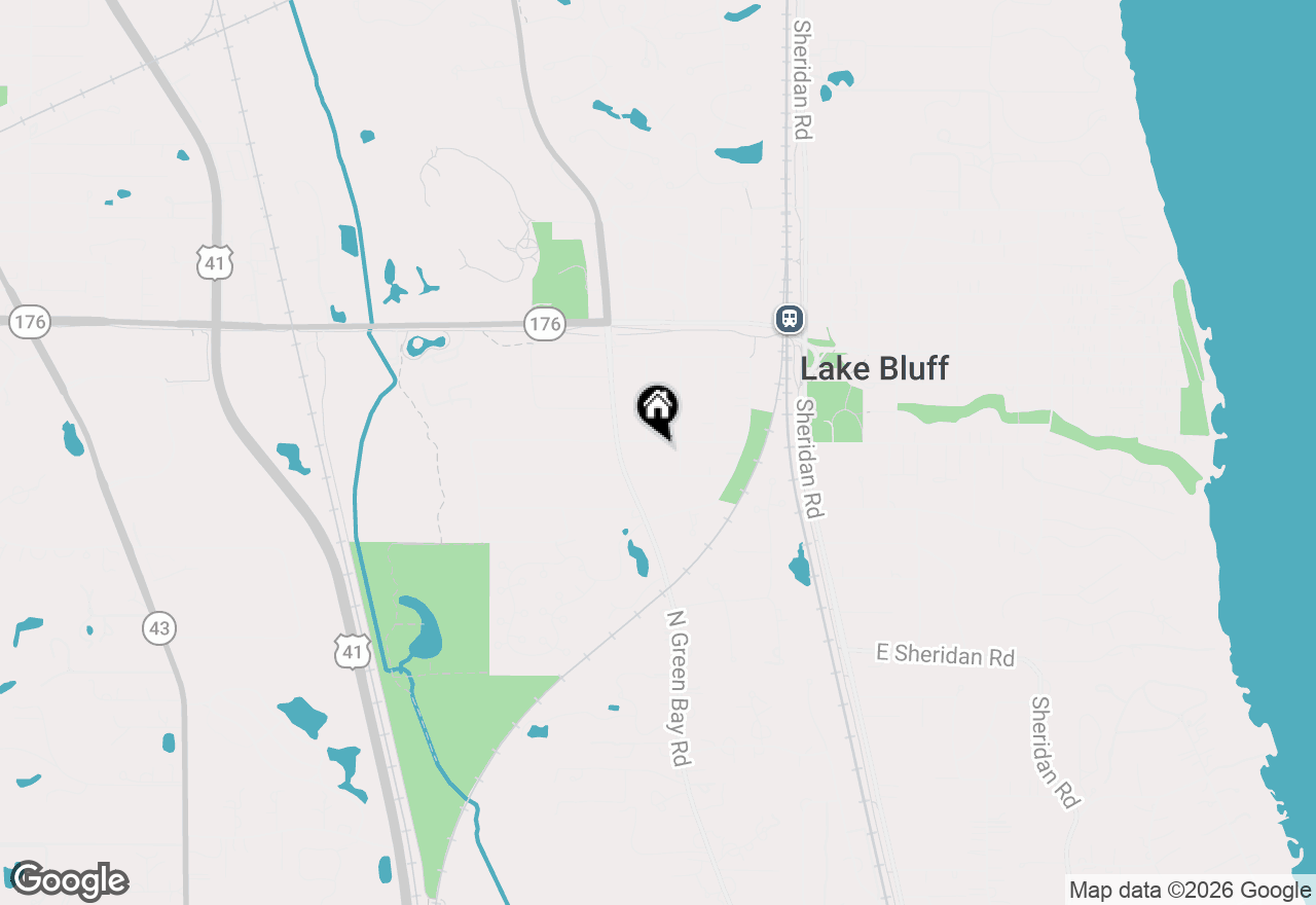 Map of 221 W Sheridan Place, Lake Bluff, IL 60044