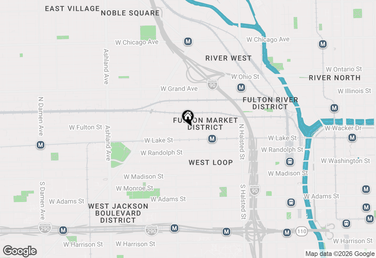 Map of 1118 W Fulton Market Street #403, Chicago, IL 60607