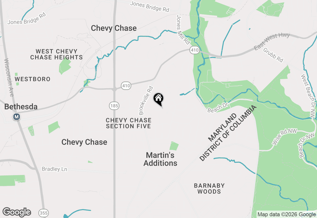 Map of 3511 Woodbine Street, Chevy Chase, MD 20815