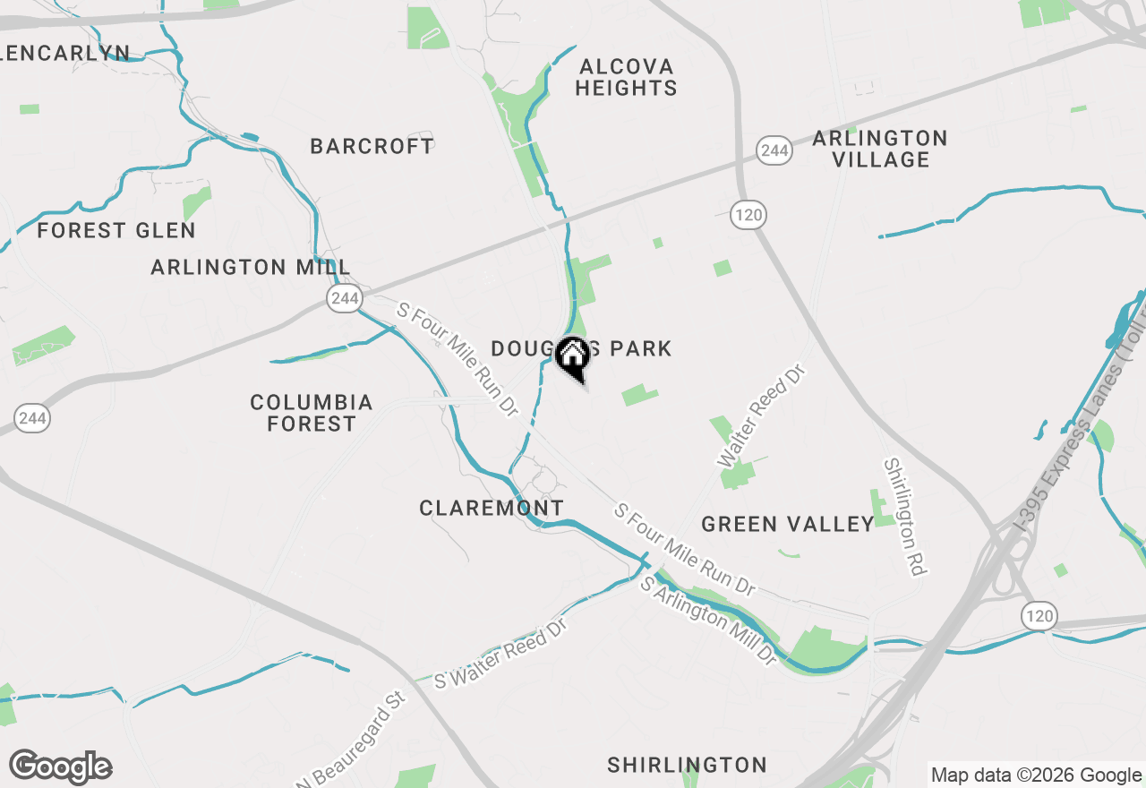 Map of 1621 S Taylor Street, Arlington, VA 22204