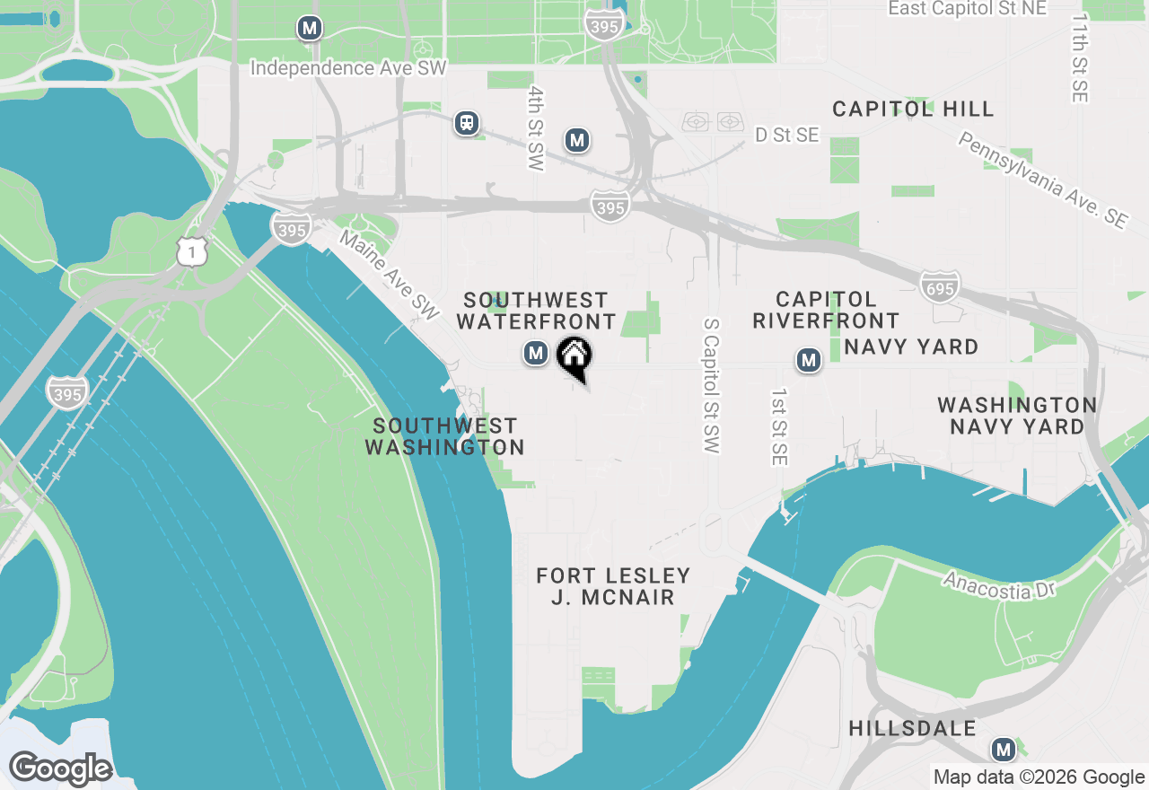 Map of 240 M Street Sw #E702, Washington, DC 20024