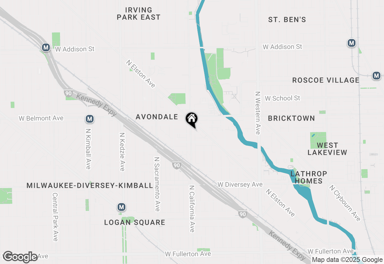 Map of 3101 N California Avenue #3N, Chicago, IL 60618