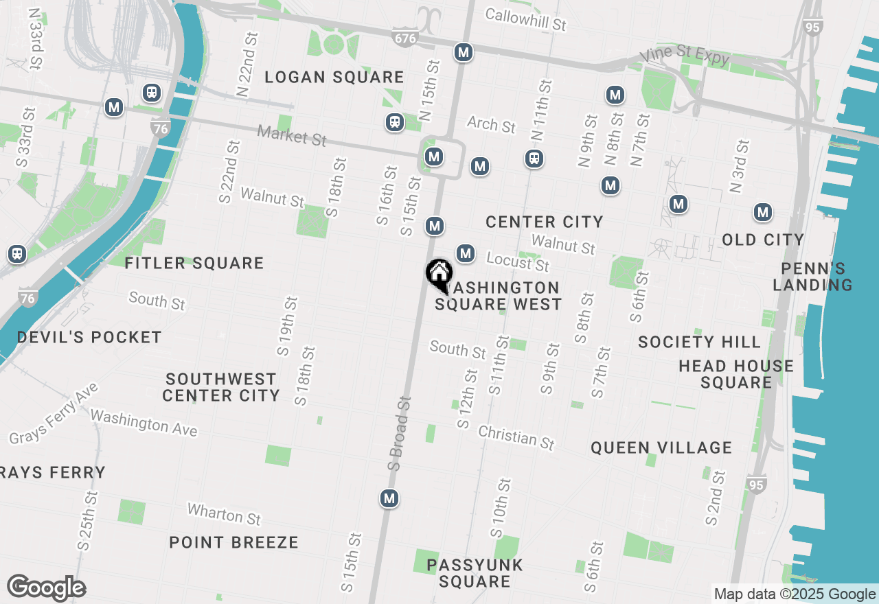 Map of 914 & 1331 Pine Street, Philadelphia, PA 19107