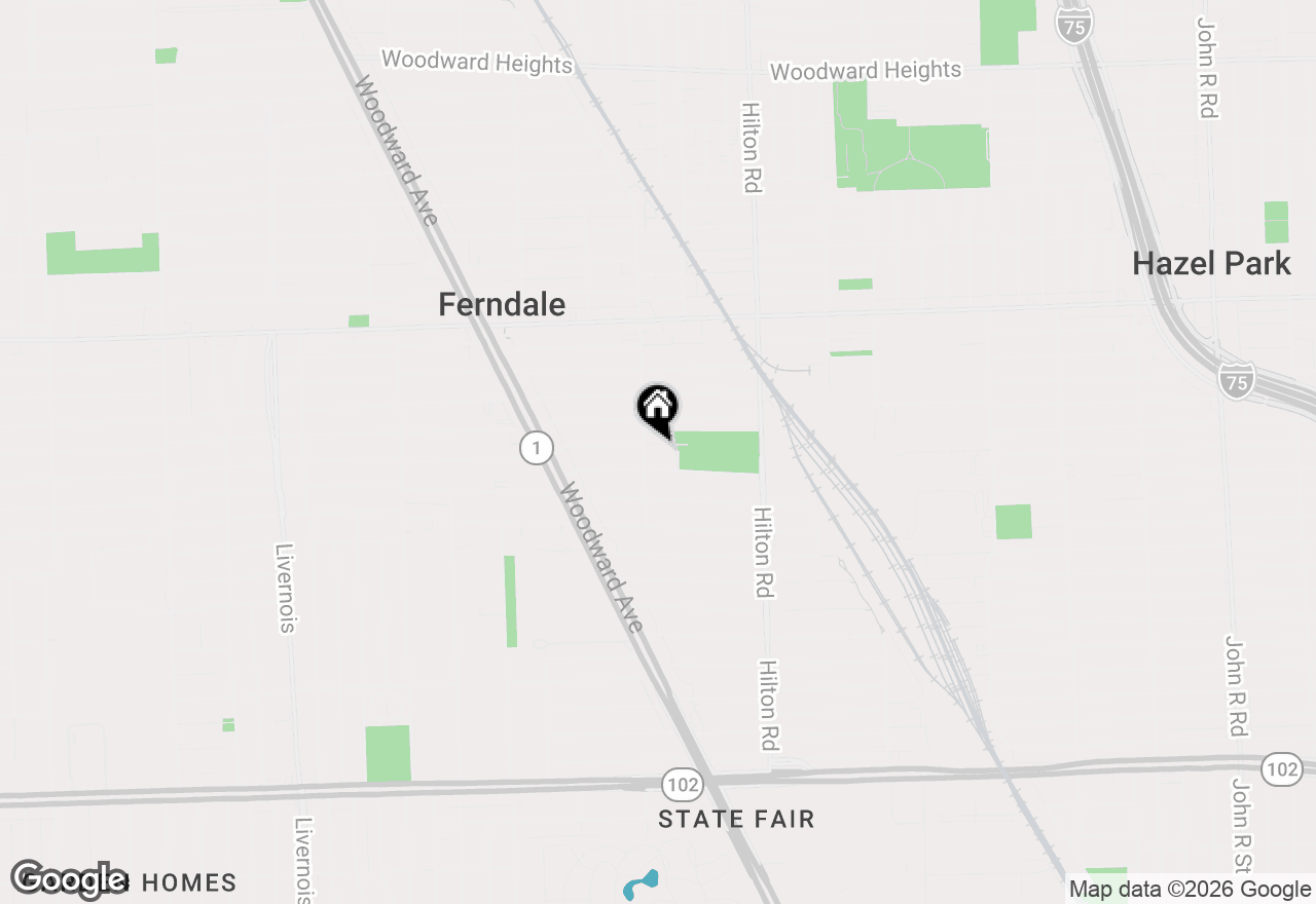 Map of 420 College Street, Ferndale, MI 48220