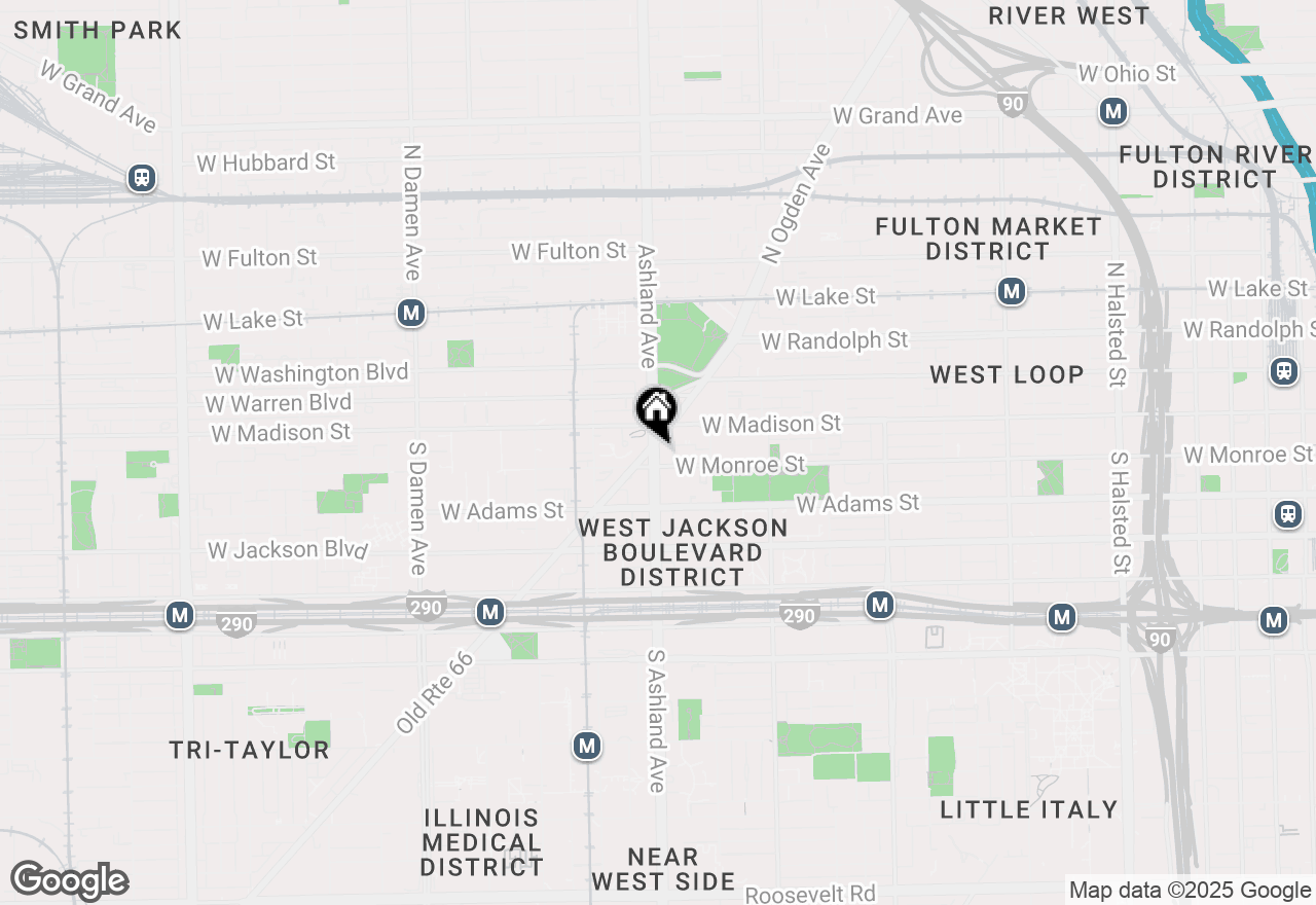 Map of 33 S Ashland Avenue #211, Chicago, IL 60607