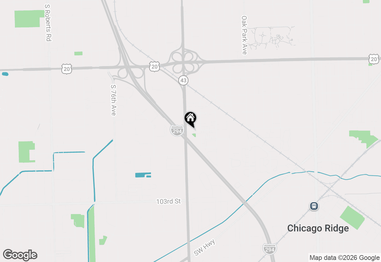 Map of 7008 Oconnell Drive #201, Chicago Ridge, IL 60415