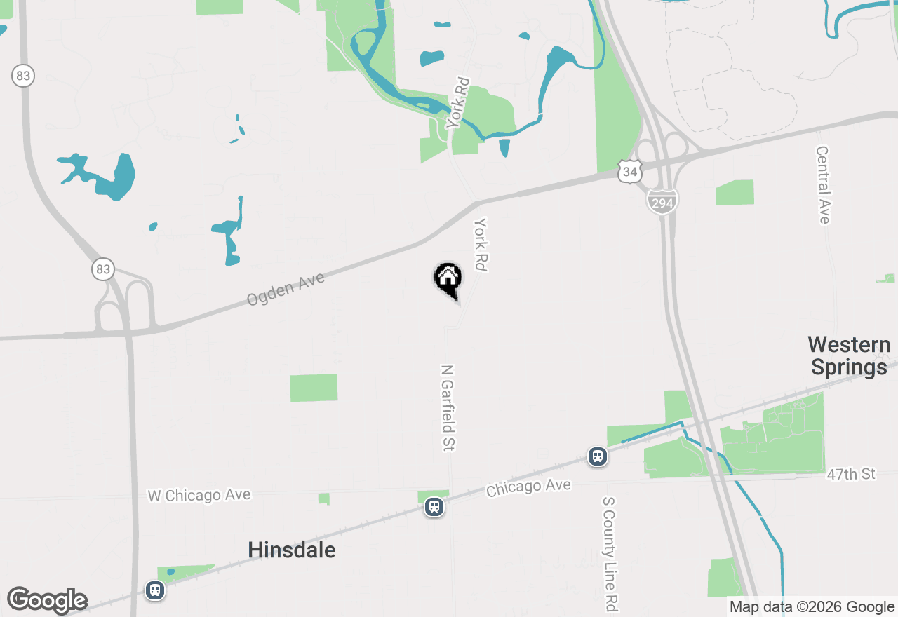 Map of (Address confidential), Hinsdale, Illinois 60521