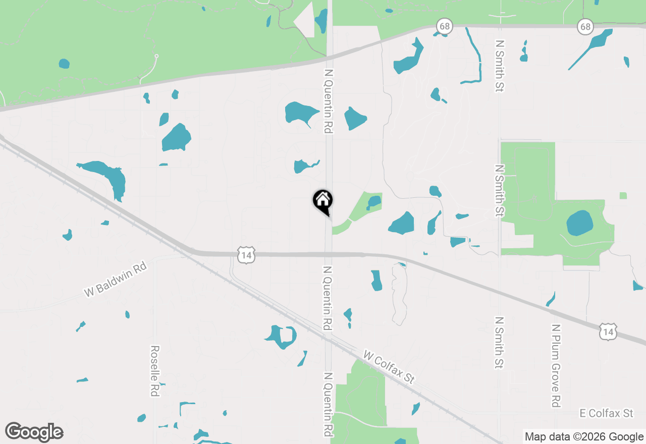 Map of 880 N Quentin Road, Palatine, IL 60067